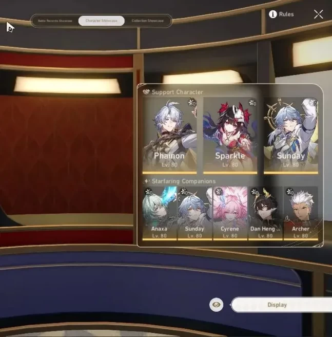 Asia|TL 66|11 Limited|Phainon+Sign,Sunday,Cyrene,Anaxa,Sparkle,Hysilens,Kafka,Fu Xuan,Ruan Mei,Archer|TakeMail|CheckSS(HSR6941)