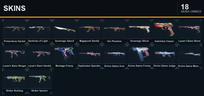 EU Radiant V25ACT5 + EP1ACT3 + Primordium/Sentinels Of Light/Magepunk Vandal + Oni Vandal + Sovereign Sword + Sovereign Ghost + Email + FA