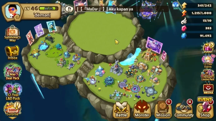 ASIA Lv 46|1 LD[Lucifer]|7 Total NB5[Leo,Ethna,Teshar,White Tiger,Etc]+29 6*Monster|3 Island|Hive|Check SS(SWR1192)