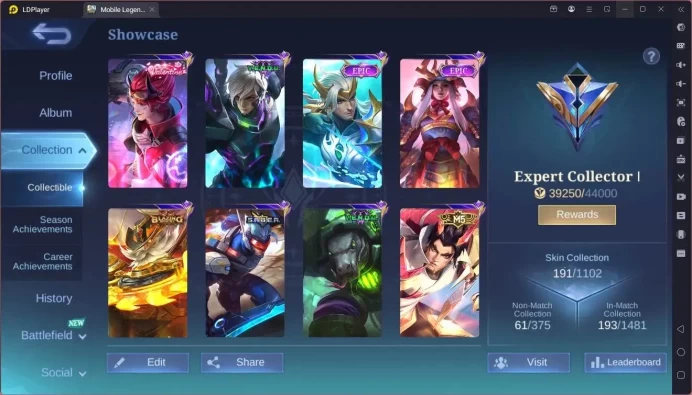 GLOBAL Hero 126 Skin 191|Valentine Claude|Venom Gusion,Grock|Gara|Dtamer Kimmy|Expert |ML1869B
