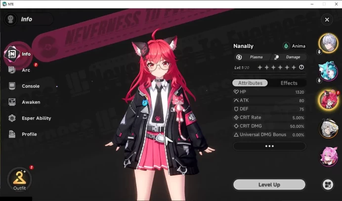 GLOBAL NA|HL 3|2 SSR[Limited Nanally,Hathor]|5 SR|Glider Skin Underboss|Selector 44/50|Male MC|LogEmail|TakeEmail(NTE940)
