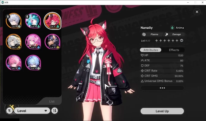 GLOBAL NA|HL 3|2 SSR[Limited Nanally,Hathor]|5 SR|Glider Skin Underboss|Selector 44/50|Male MC|LogEmail|TakeEmail(NTE940)