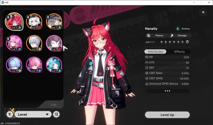 GLOBAL EU|HL 3|3 SSR Limited Nanally, Jiuyan, Sakiri|5 SR|1 S Arc|Glider Skin Underboss|Male MC|Log Email|(NTE944)
