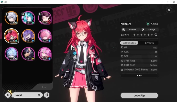 GLOBAL EU|HL 3|2 SSR [Nanally A1,Fadia] + S-Class Char Box|6 SR|Selector 44/50 Rolls|Male MC|Log Email|Take Email|(NTE948)