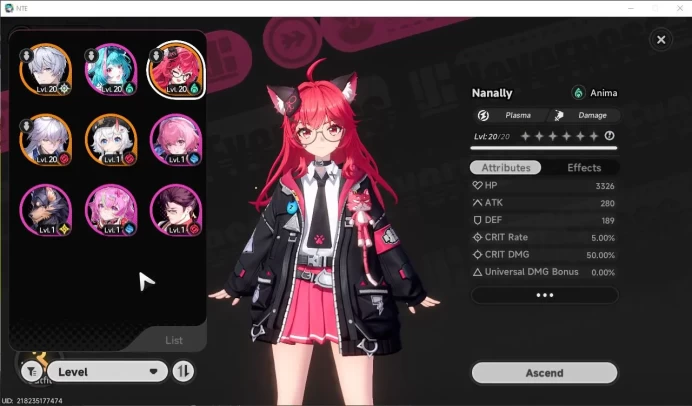 GLOBAL SEA|HL 5| 3 SSR [Nanally,Sakiri,Baicang] +S-Class Char Box +Livery|5 SR|Selector 45/50|Glider|Male MC|Log Email|(NTE959)