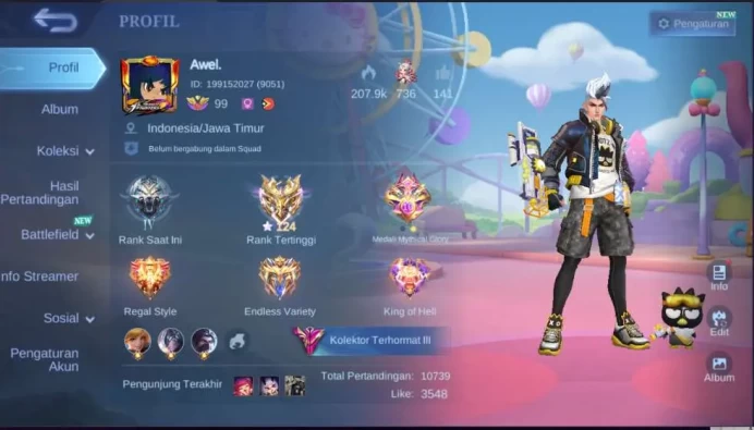 Hero 128 | Skin 326 | Legend Franco, Collector Yi SunShin+Ling, KOF Guinevere+Aurora, Sanrio Cloude+Florin ML1004B