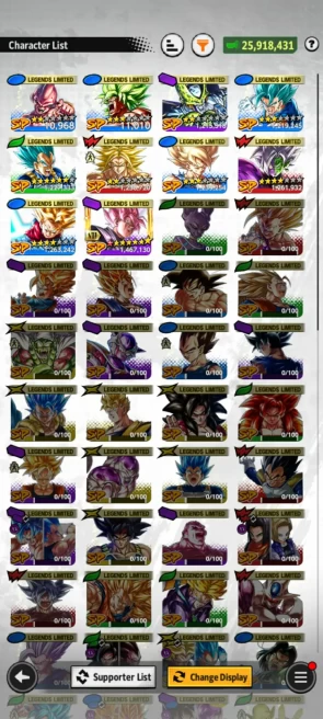 ANDROID+IOS- Team Future+ UL Zamasu Full+UL Rose+LF Rose Goku 8S+Trunks+ Godly Equip For Team (D196)