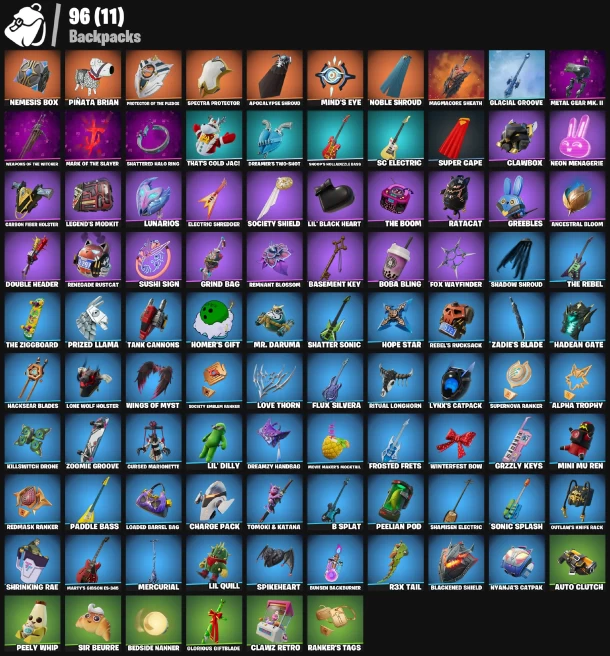 52 skins | Renzo the Destroyer | The Ageless | Omegarok | Spectra Knight | Peter Griffin | Nezumi | Heartbreak Ranger | Glacial Dummy | 300 VB