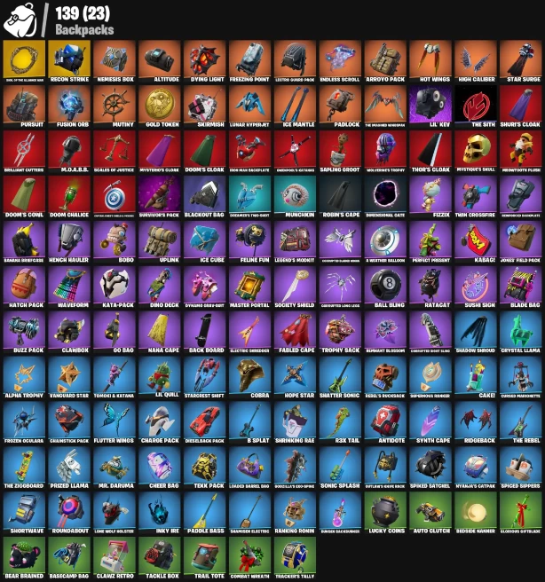 110 skins | OG STW | Point Patroller | Raz | Gear Specialist Maya | Blackheart | The Imagined | Rox | Ruin | Catalyst | The Ice King | Frostbite