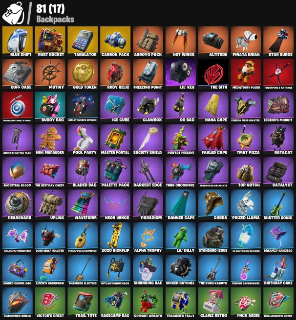 60 skins | Blue Striker | Carbon Commando | Rogue Agent | Prodigy | Valeria | Catalyst | Hybrid | Frostbite | Blackheart | Rox | Wild Card | 400