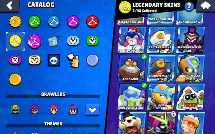 BS791//18000 Trophies 70 Brawlers 5 Legendary Brawlers 3 Power 11 9000 Coins 110 Skins