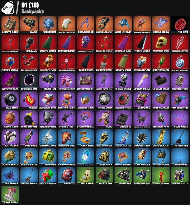 65 skins | Rogue Agent | Menace | Raz | Gear Specialist Maya | Predator | Supersonic | Fusion | Spire Assassin | Rippley vs Sludge | Mandalorian
