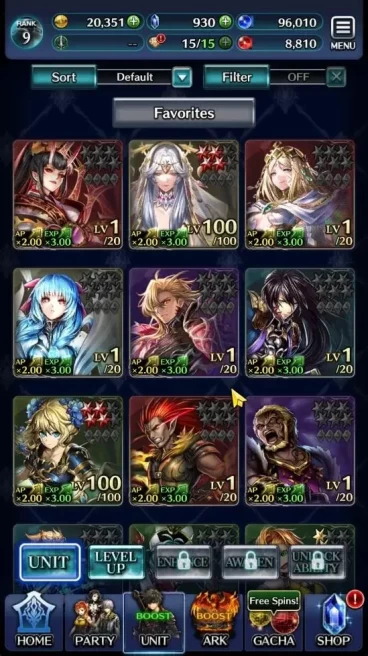 GLOBAL |Rank 9| Goddess Lilaha, AOG,Labyreth, Spirit Maiden Sera, Etc |2 UR, 2 LR, & 17 SSR Arks.|Code Only(LC1234)