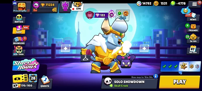 [Code A148] Level 153 / 71k Trophy + 227 Skins / Négative Gems / Very Cheap