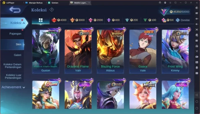 Global | Hero 102, Skin 188. Collector Natalia, KOF Karina,Kungfu Panda Ling etc|Renowned Check SS ML1884B
