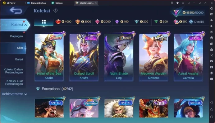 Global | Hero 102, Skin 188. Collector Natalia, KOF Karina,Kungfu Panda Ling etc|Renowned Check SS ML1884B
