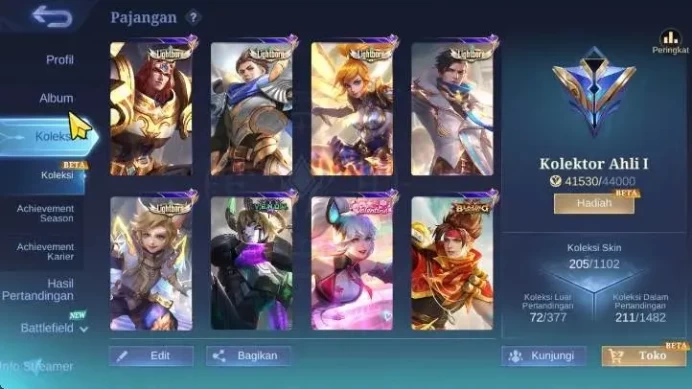 Global | HerO 112 Skin 205, Expert. CCC Natalia, Naruto Vale, Mythic Faramis, VENOM Dyrroth. All emblems | Check SS ML1886B
