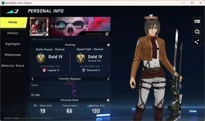 ASIA | Mikasa AOT & Tokyo Revengers FN2000, 3 AOT guns, 2 Ultra guns, 11 Legendary guns|TakeMail Check SS(BS777B)