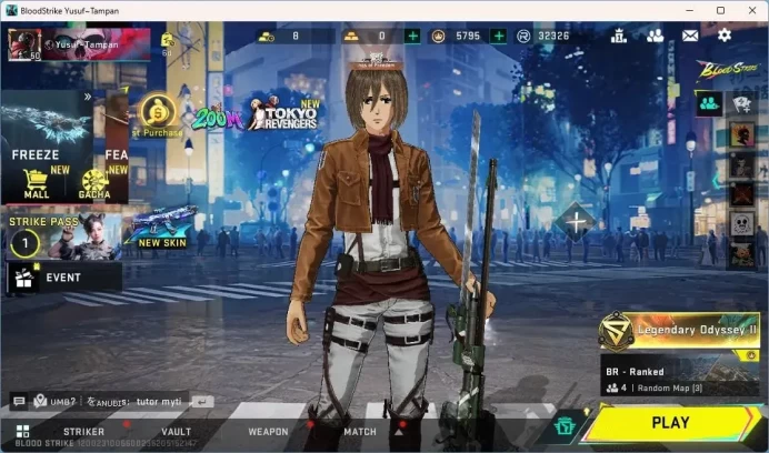 ASIA | Mikasa AOT & Tokyo Revengers FN2000, 3 AOT guns, 2 Ultra guns, 11 Legendary guns|TakeMail Check SS(BS777B)