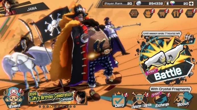 Global|6EX|LH Garp,TSCA Kaido,FE Sabo,WI Trfalgar Law,GP Edward Newgate,TFE Marshal D.teach|Rank 20|Bandai|Check(OPBR2366)
