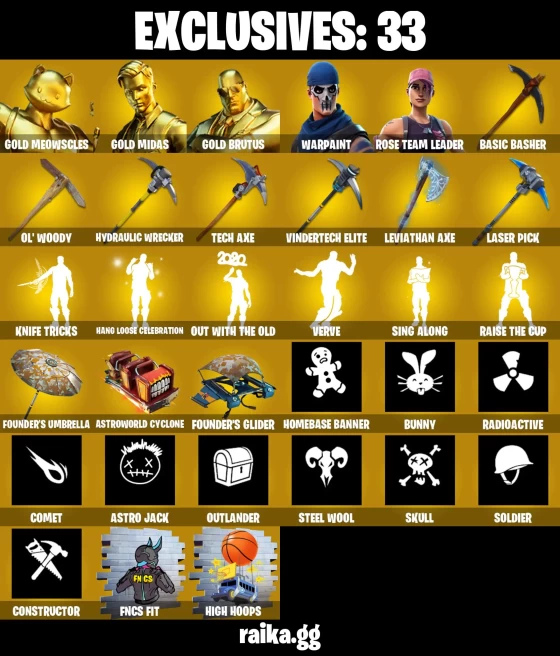 248 skins | OG STW | Leviathan Axe | Gold Midas | Gold Brutus | Spire Assassin | Ultima Knight | Gear Specialist Maya | The Ageless | Zeus |
