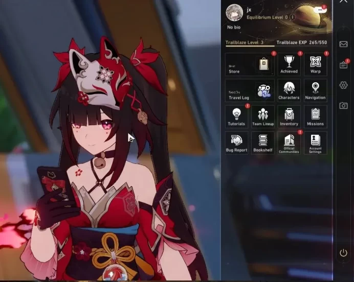 Asia|TL 3|1 Limited [Sparkle]| 1 Golden Companion Spirit | 1696 Stellar Jade |20 SRP,4 Special Pass|MC FeMale|TakeMail(HSR6971)