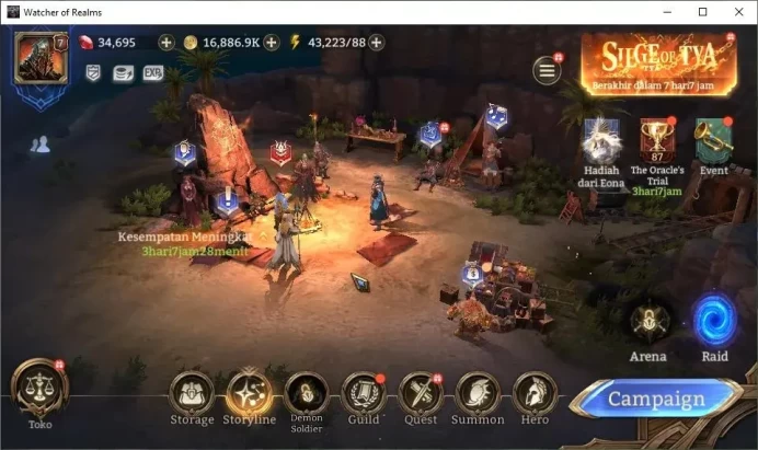 GLOBAL 50x|Starter Ready Gacha|Lv 7|94K Power|34K Gems + 36 LS + 64 AS + 169 RS|3 Legend[Hex,Falcia,Serephina]|Take Mail|WOR1207