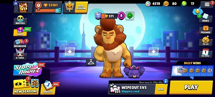 [Code A158] Level 196 / 53k Trophy + 277 Skins / Highest Rank Legendary / Very Cheap