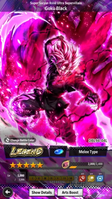 Android | Lvl 175, 280M Power, 667 CC. 1 LR & 6 UL. LR Rosé Goku Black, UL SS4 Gogeta, UL Goku. | LogBandai Check SS RA678B