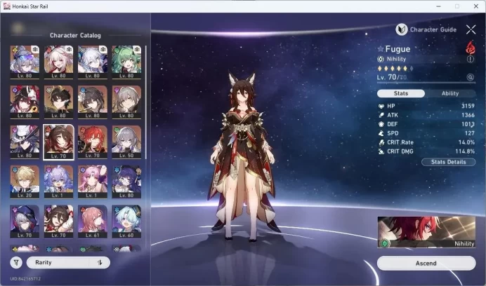 ASIA | TL 67, Silver Wolf LV.999, Ruan Mei, Dan Heng PT, Sparkle, Huohuo, Sparxie | TakeMail | Check SS HSR471B