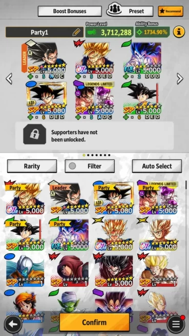 Android | 35.5M Total Power | 3 UL | UL Super Saiyan Goku, Majin Vegeta, Super Vegito, Etc | LogBandai Check SS DBL685B