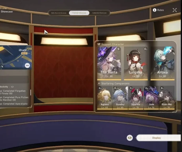Asia|TL 66|12 Limited|[The Herta E1,Firefly,Lingsha]+Sign,Sparkle,Jade,Sunday,Aglaea,Anaxa|MC Male|Take Mail(HSR6986)