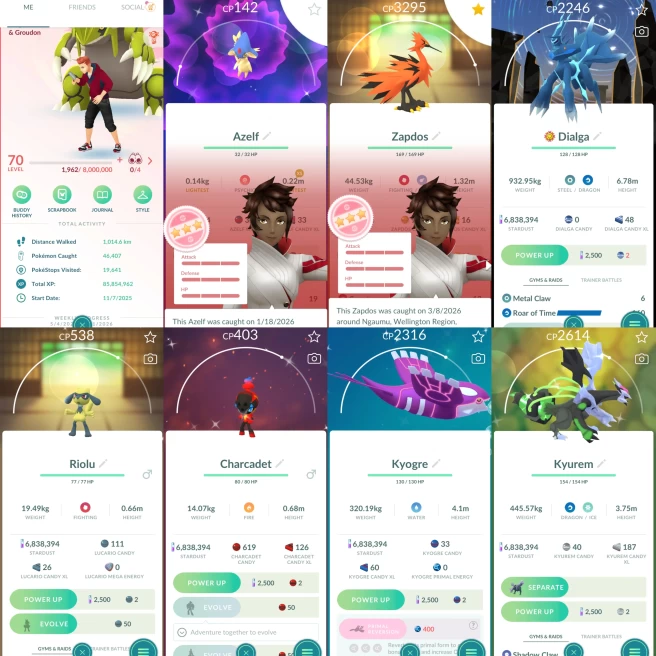 2231 Level 70 SHUNDO Azelf Galarian Zapdos 100iv Latias100