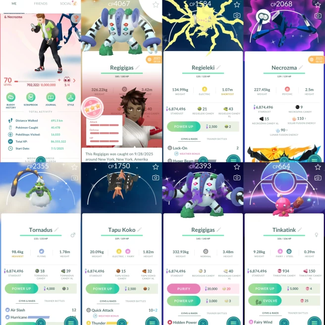 2234 Level 70 Rare Candy x355 SHUNDO Regigigas Shiny Necrozma Shiny Regieleki Shiny Azurill x2