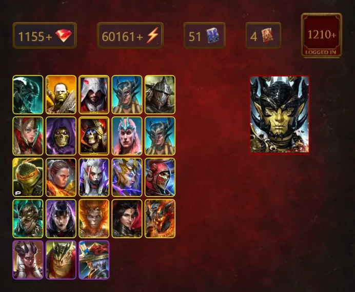 [STARTER]Aphidus+Arbiter+Xenomorph+Artak+Ezio Auditore+Scyl+Rathalos+Skeletor+Deathknight+Loki+Scyl+Michelangelo+Ronda+52Epics