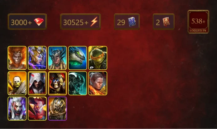 [STARTER]Mortu-Macaab+Dracomorph+Wukong+Deliana+Scyl+Michelangelo+Artak+Ezio Auditore+Deathknight+Xenomorph+Ronda+Visix+24Epics