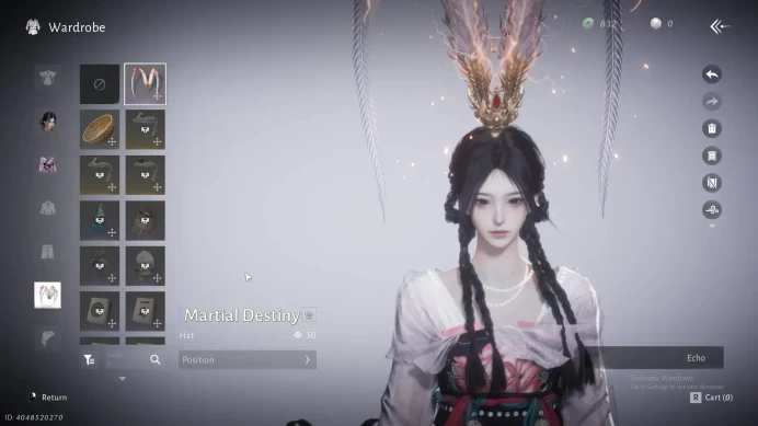Server Time|Limit Martial Destiny Hat| MC Female | Starter LVL 5| Check SS WWM161B