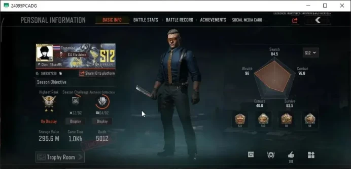 MOBILE|Lv30|SV 295M|CV 254M| Battle Machete |Arena FAL,ET AKM,Fruit AR57,Flag AEK,Decree LR-AR1,Etc|CN Off|Infinite|(AB3151)