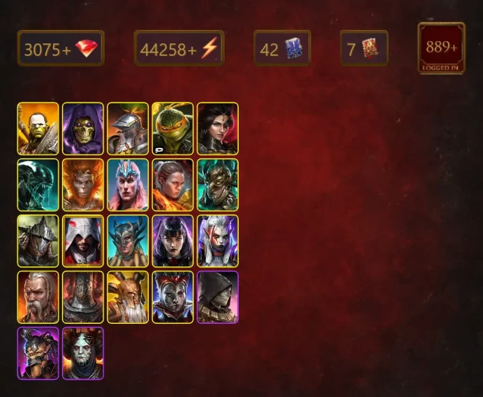 [STARTER]Taras+Queen of Hearts+Artak+Skeletor+Cillian the Lucky+Ruarc+Michelangelo+Adelyn+Xenomorph+Wukong+Loki+44Epics