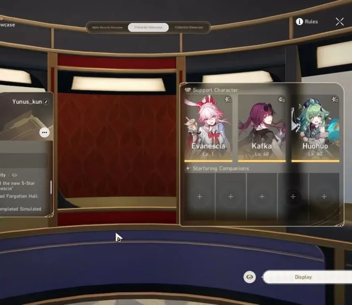 Asia|TL 29|3 Limited|Evanescia,Huohuo,Kafka|MC Female|The Xianzhou Luofu|TakeMail(HSR6997)