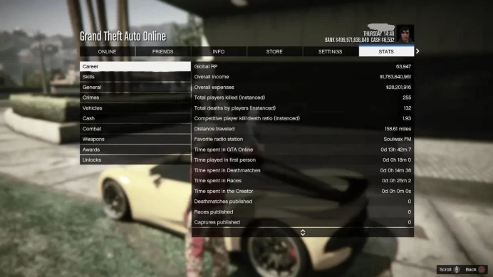 GTA7 PS5 PS4 Level 122 $500B 4x Fast Run Inactive Since 2016