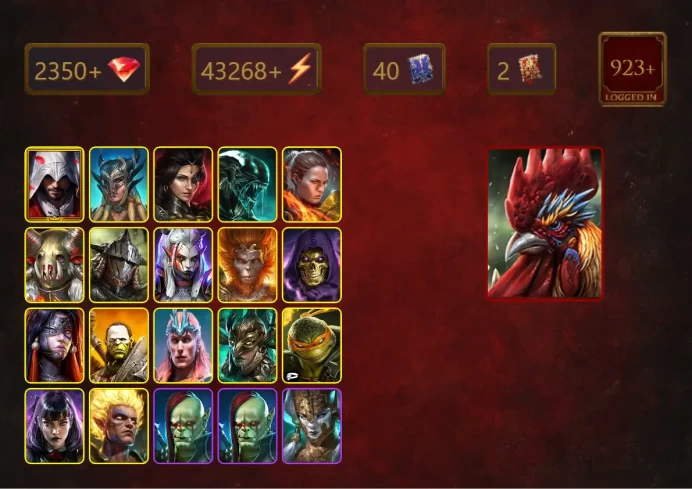[STARTER]Galleus Bloodcrest+Solanar the Gleaming+Ezio Auditore+Scyl+Adelyn+Xenomorph+Ronda+Warchief+Rathalos+Visix+38Epics