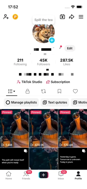 BLACK SABBATH/Monetized 45K Real Followers+280K Real Likes Account/ Creator Rewards Program Activated/ Full Access