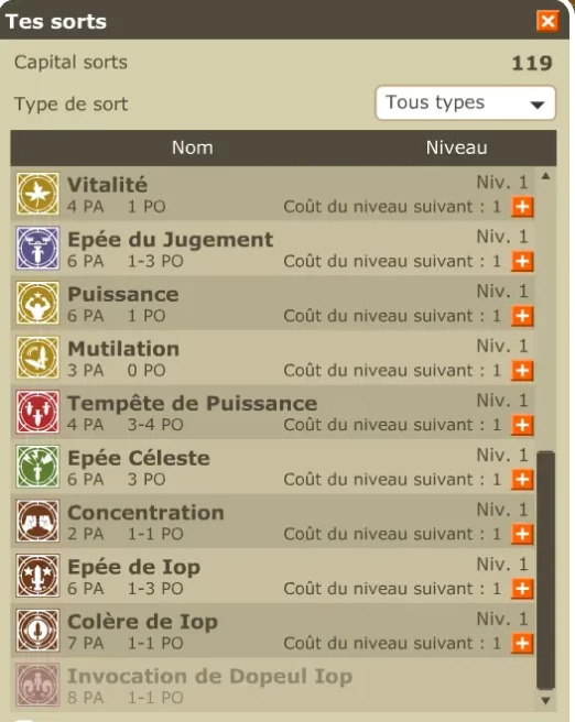 SOLD!! - Iop Level 120 Perfect for PVP/PVM never authenticated and secure 100% Garantie