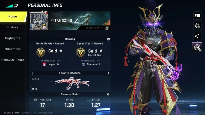 ASIA| AOT KAG-6 | 7 ULTRA GUN | 11 LEGENDARY GUN | L46 | BR Best Legend IV | SF Gold IV |More Check SS BS802B