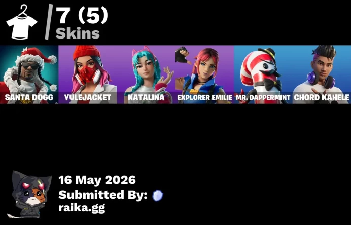 [PC/PSN/XBOX] 7 skins | Santa Dogg | Yulejacket | Katalina | Trailblazer Tai | Explorer Emilie | Mr. Dappermint | Chord Kahele