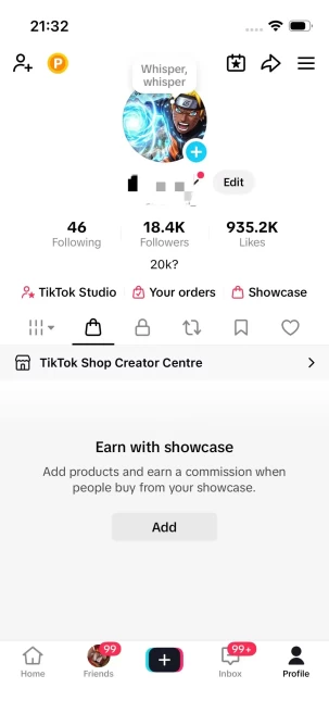 Blowout Sale/18K Real Followers+900K Real Likes/ Tiktok Shop For Creator/ Live Stream/ Full Access