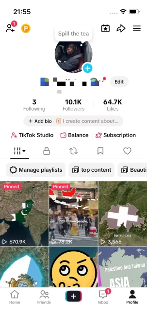 Instanly Delivery/Monetized 10K Real Followers+60K Real Likes Account/ Creator Rewards Program Activated/ Full Access