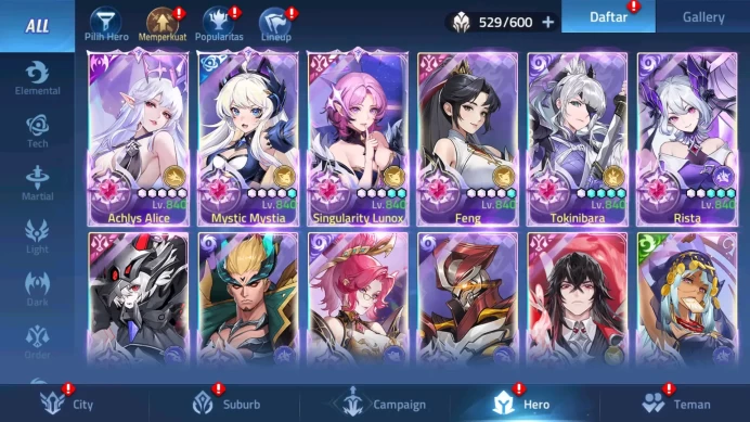 Sv 30xxx|VIP11|Lv 601|30181M Pwr|62 Nexus,82Awk|18 UR (AAlice,L Sekhet,O Akashic,etc)|22 Epic & 34 Elite Skins|Check SS(MLA810)