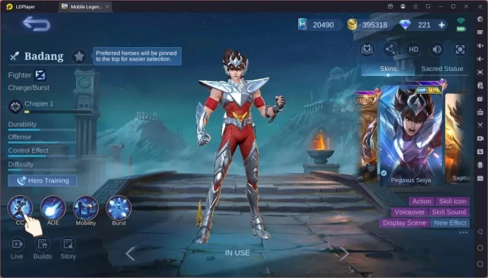 Global|Hero 130 Skin 220|Renowned|CC Natalia|VLTN Claude|Meowkin Hunter Julian,Lesley|SainSiaya Badang|More Check SS ML1885B